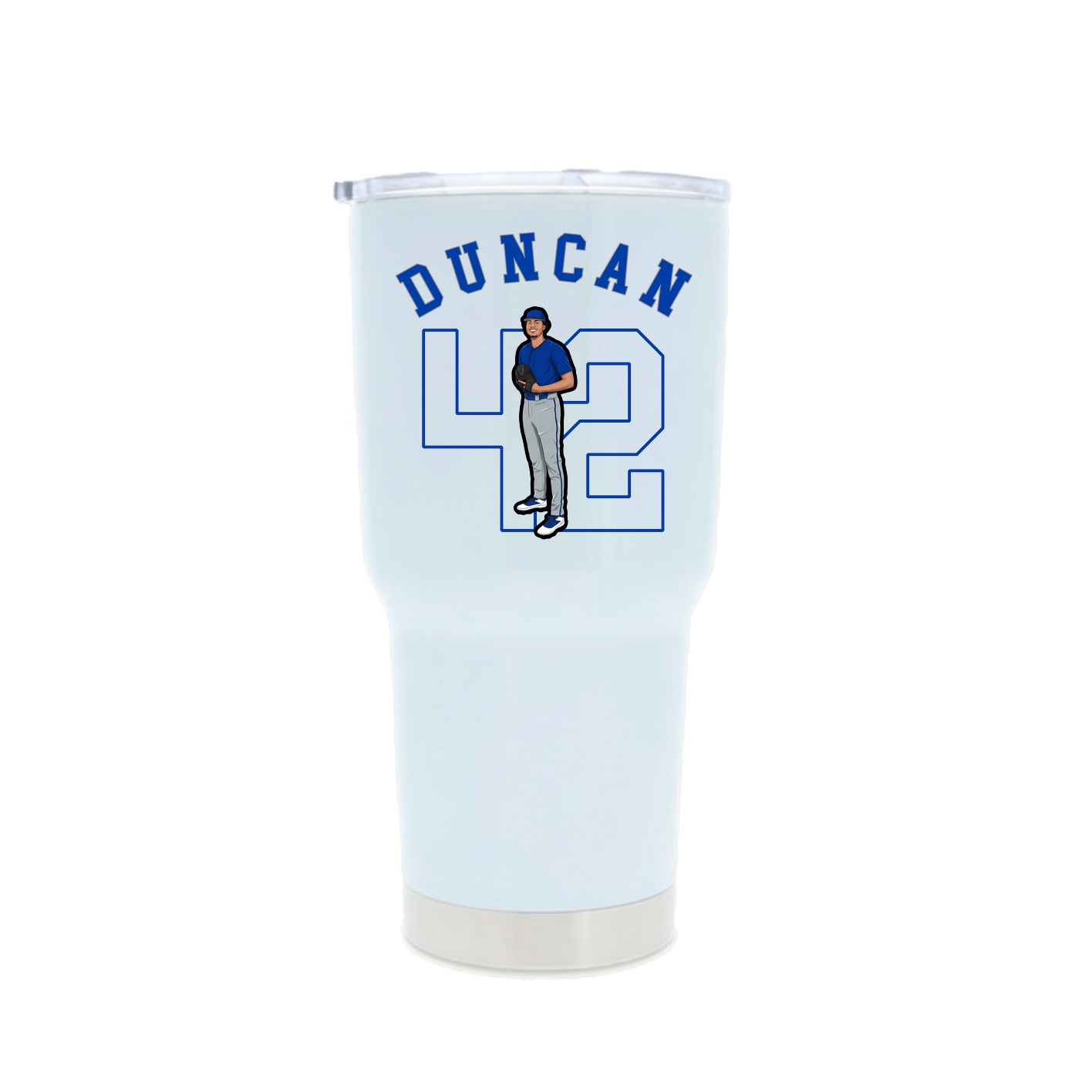 30oz Stainless Steel Tumbler — Shirsey Arch in White