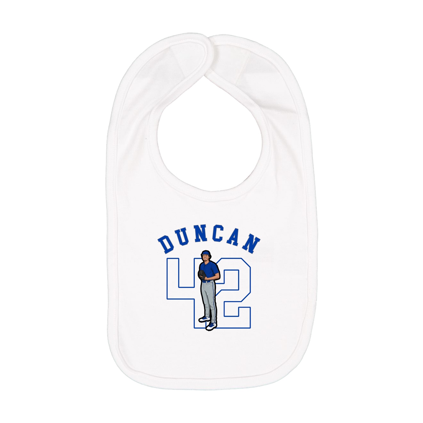 Infant Bib — Shirsey Arch in White