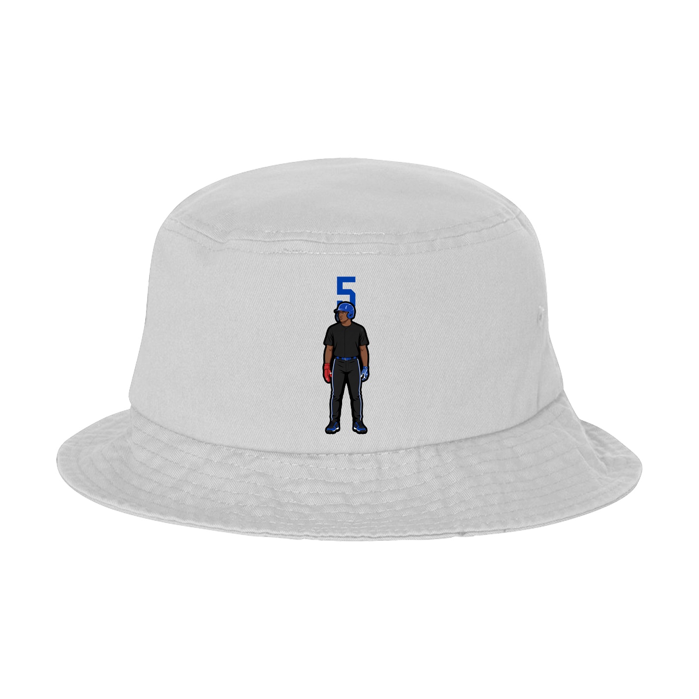 Bucket Cap — Number Top in White