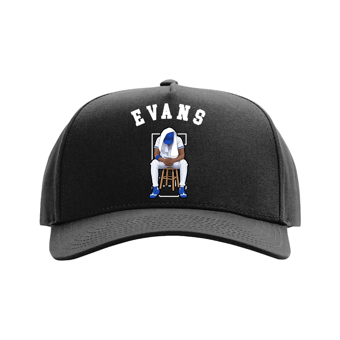 Full Fabric Five-Panel Champ Cap — Shirsey Arch in Black