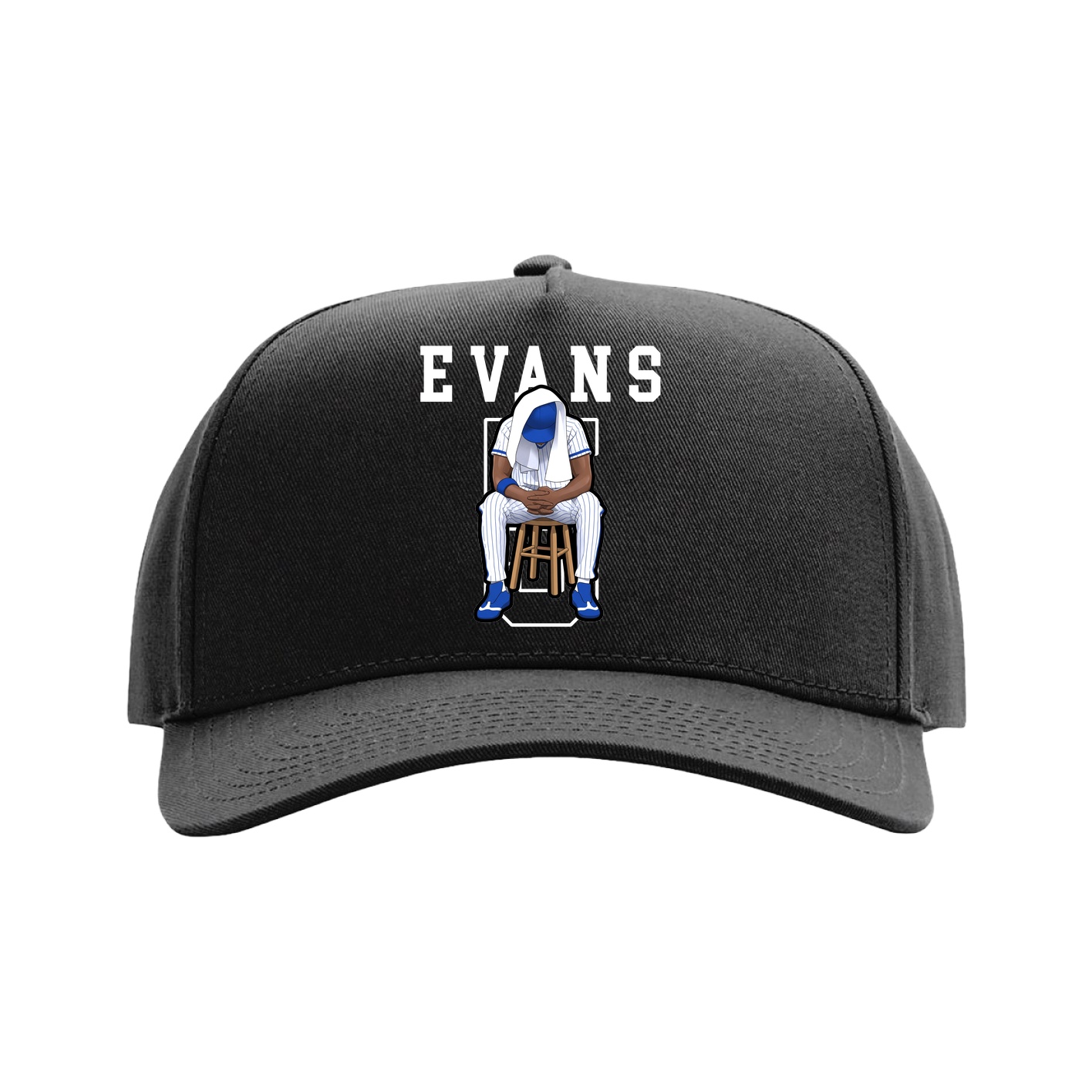 Full Fabric Five-Panel Champ Cap — Shirsey in Black