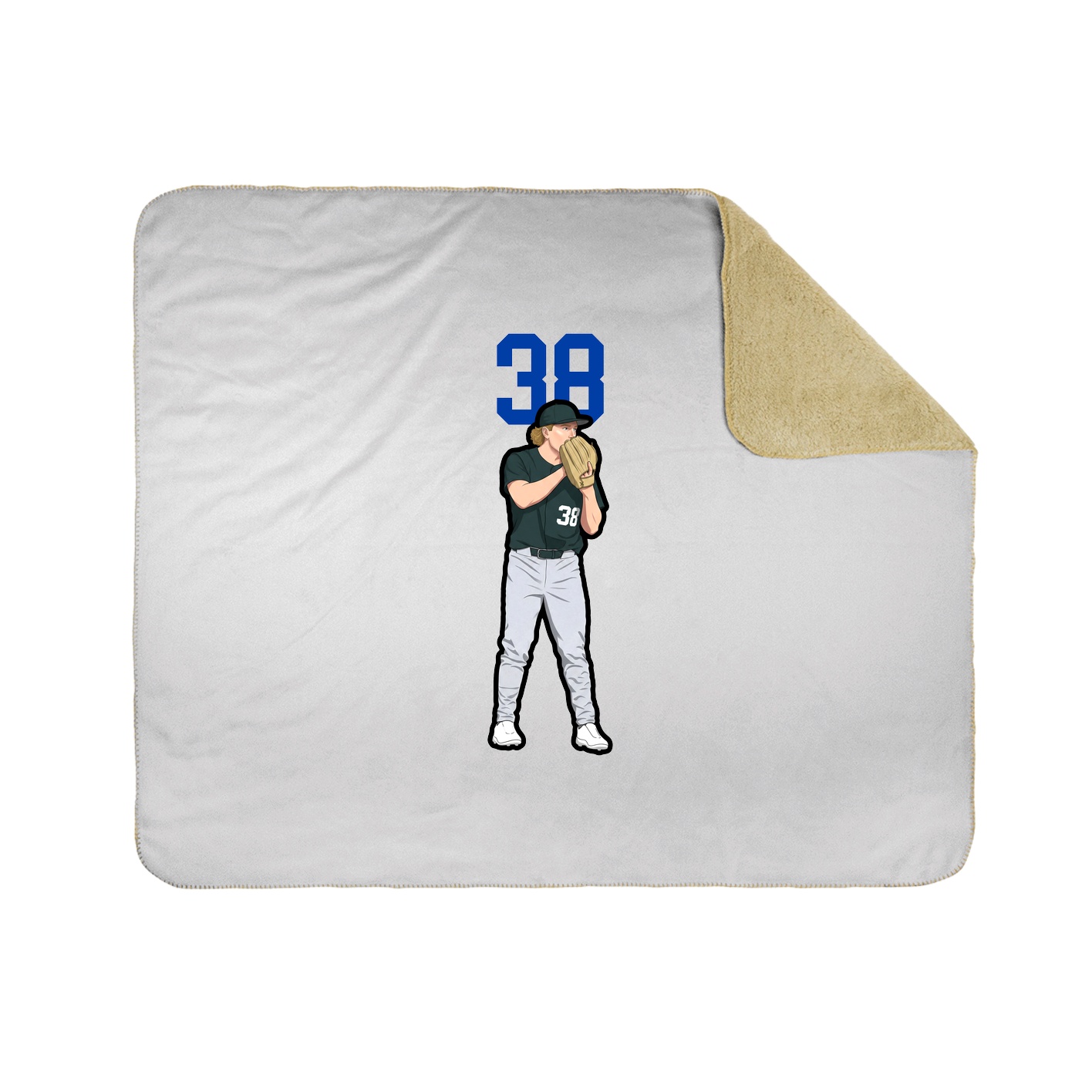 Throw Blanket — Number Top in White