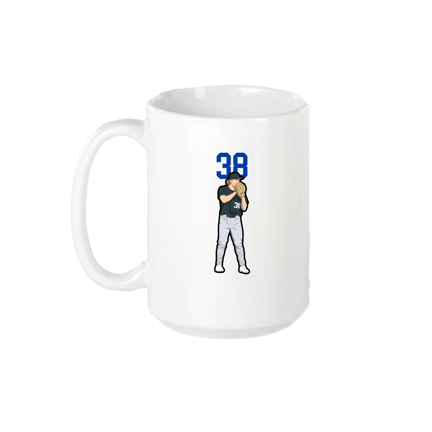 15oz Coffee Mug — Number Top in White