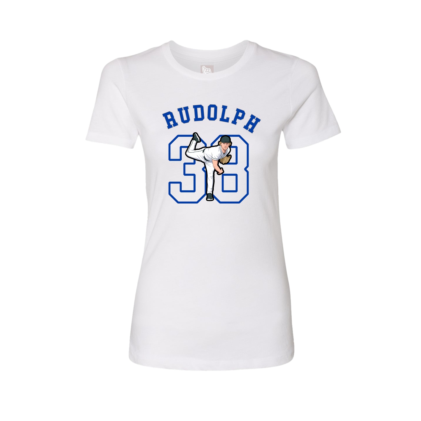 Fitted Women's Tee — Shirsey Arch in White