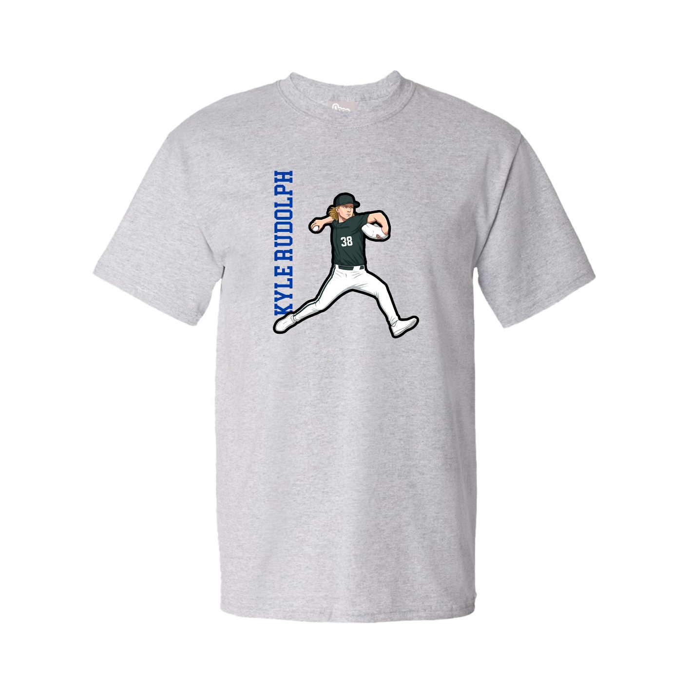 Tee — Name Vertical in Grey