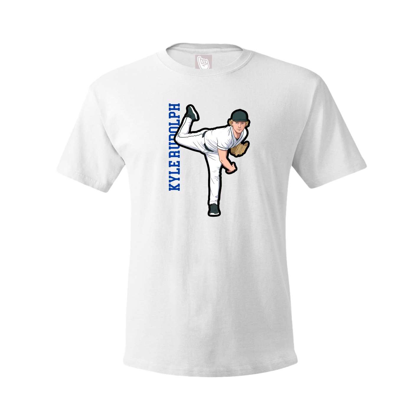 Youth Tee — Name Vertical in White