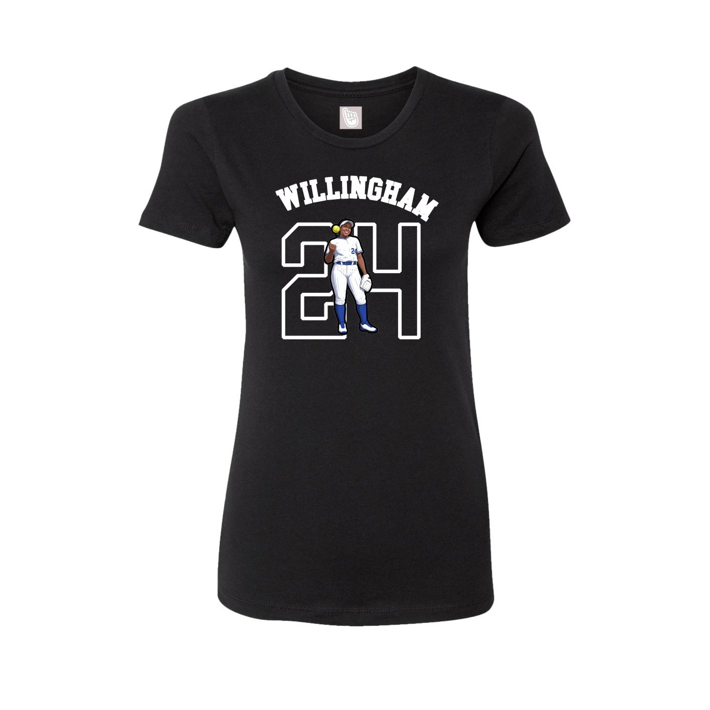 Fitted Women's Tee — Shirsey Arch in Black