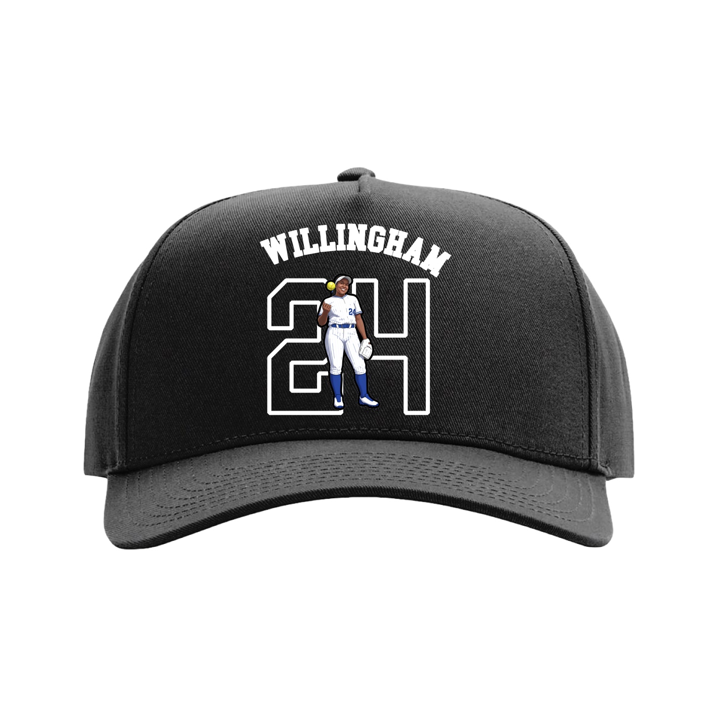 Full Fabric Five-Panel Champ Cap — Shirsey Arch in Black
