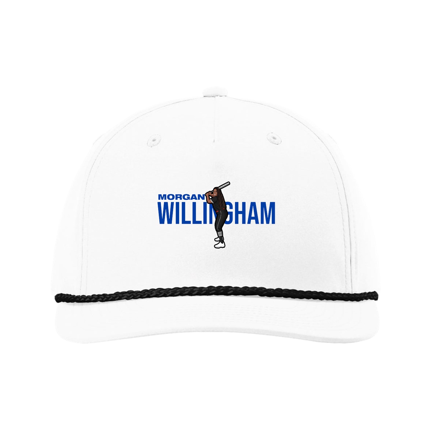 Five-Panel Classic Rope Cap — Player Name in White