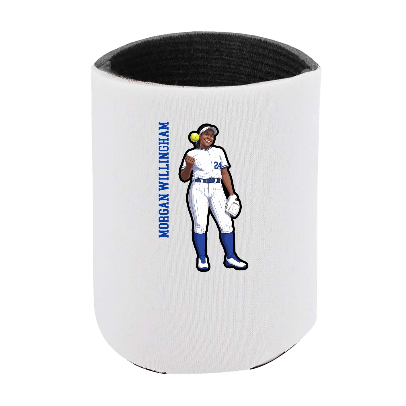 Can Holder — Name Vertical in White