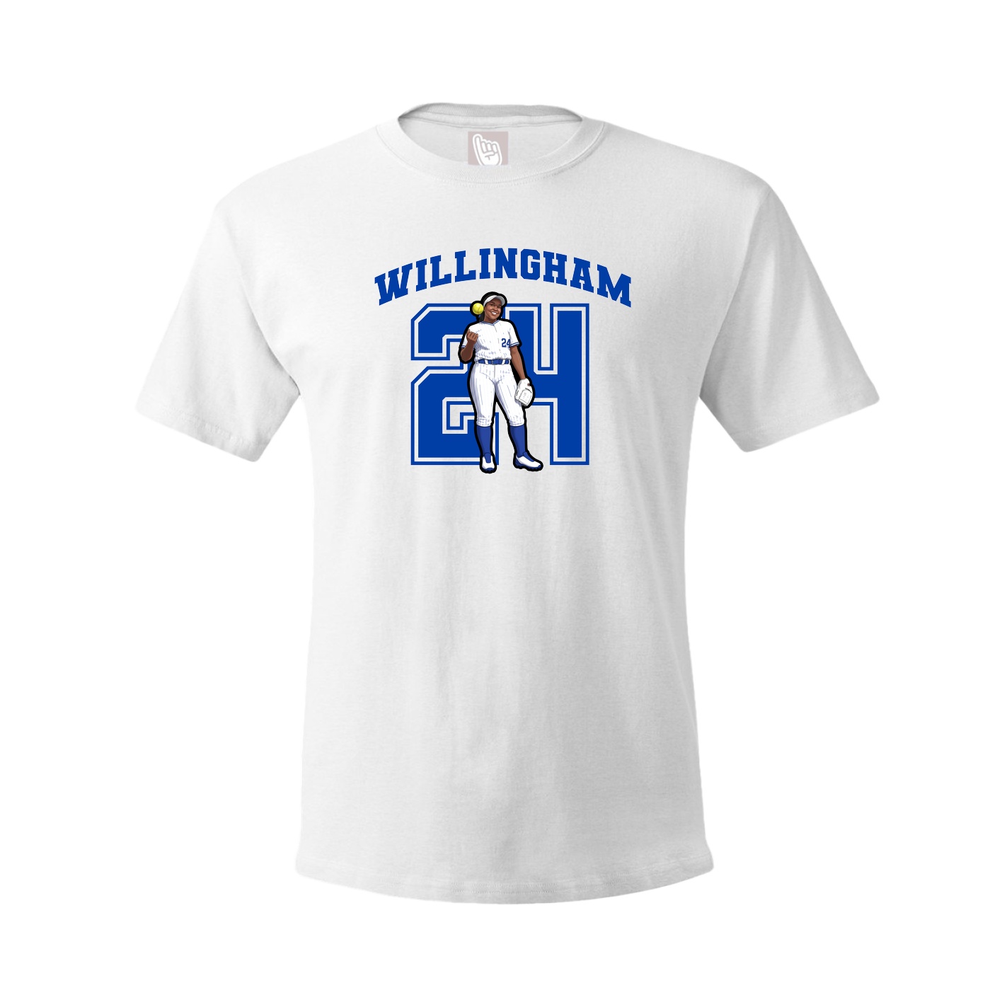 Youth Tee — Number in White
