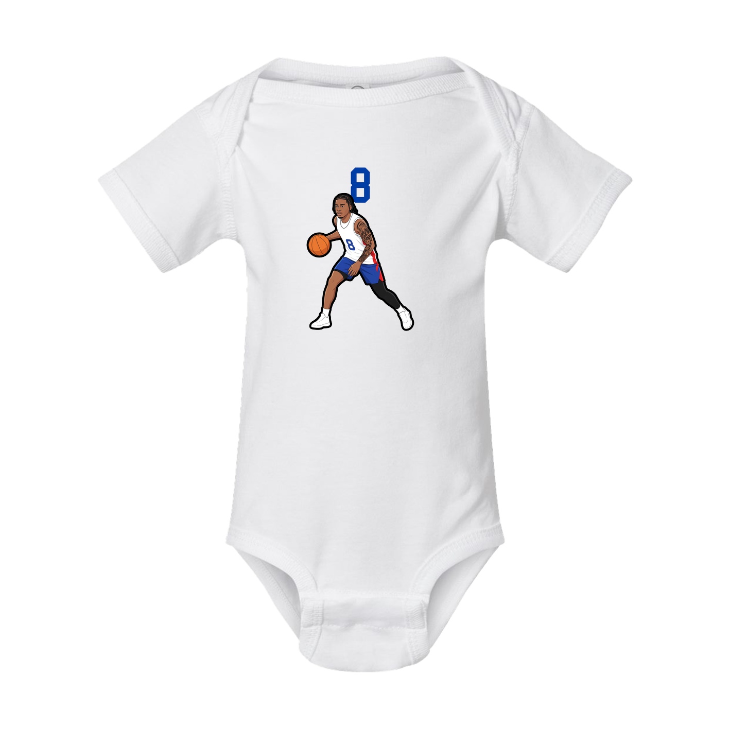Baby Onesie — Number Top in White
