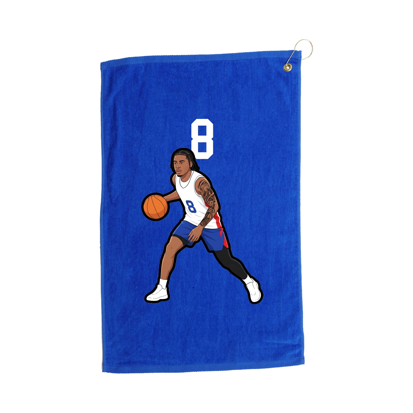 Golf Towel — Number Top in Royal