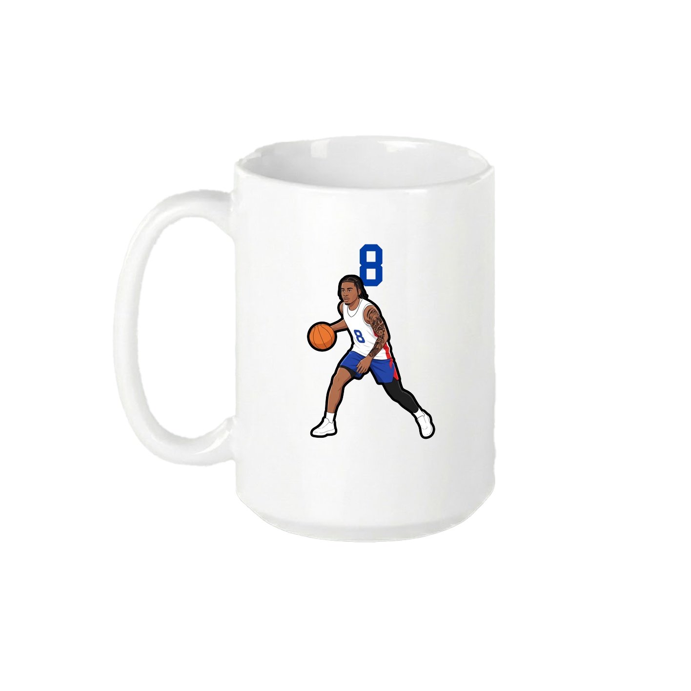 15oz Coffee Mug — Number Top in White