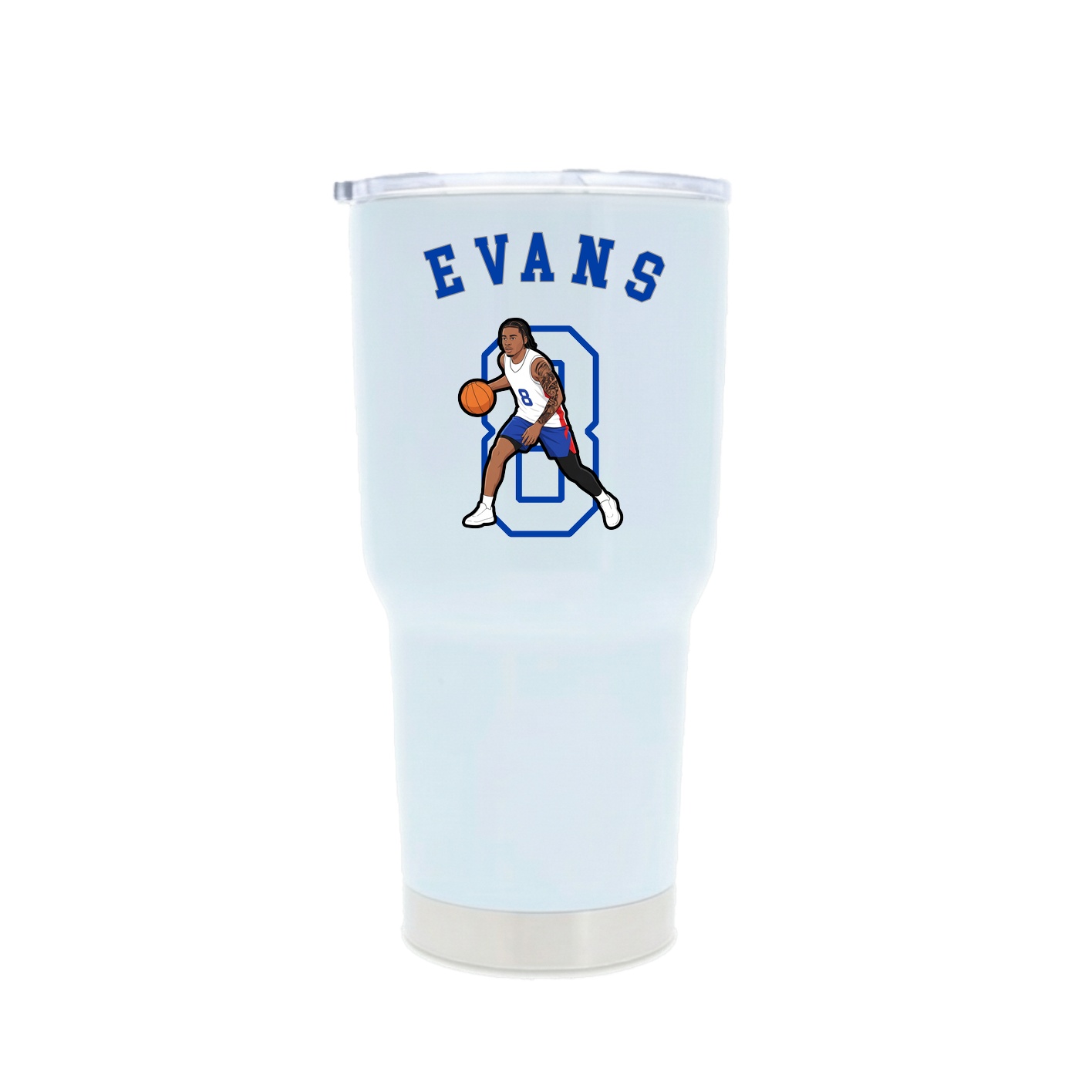30oz Stainless Steel Tumbler — Shirsey Arch in White