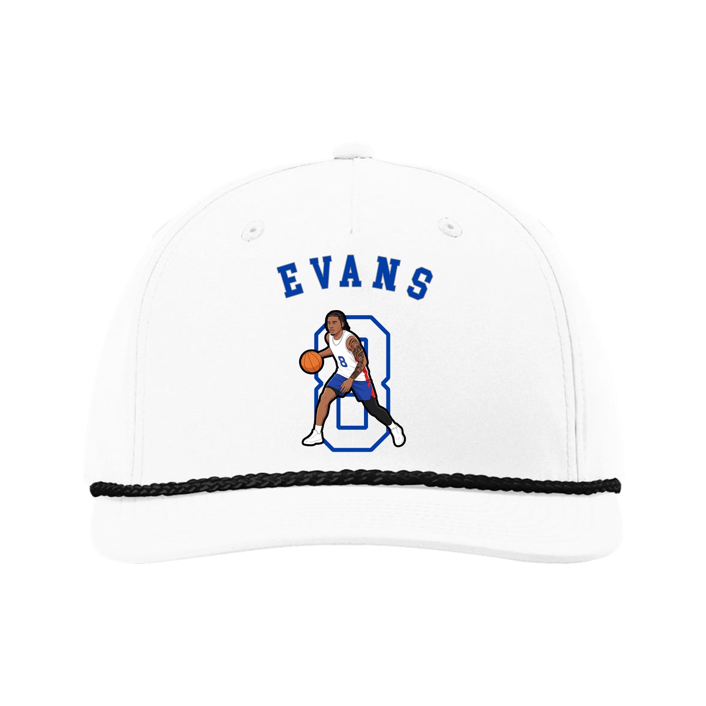 Five-Panel Classic Rope Cap — Shirsey Arch in White