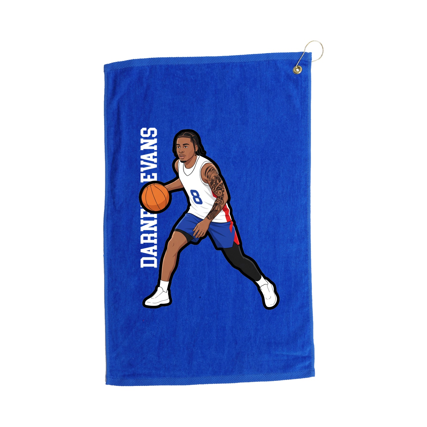 Golf Towel — Name Vertical in Royal