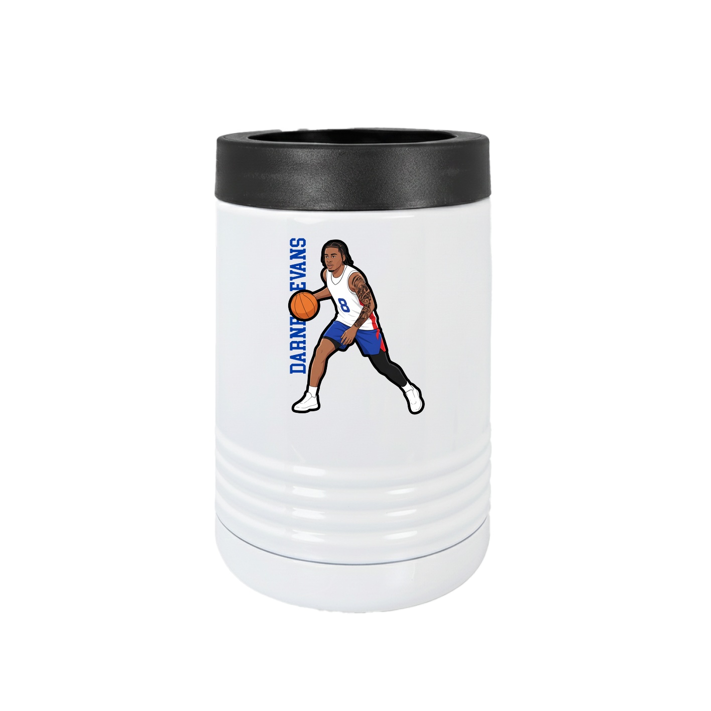 Beverage Holder — Name Vertical in White