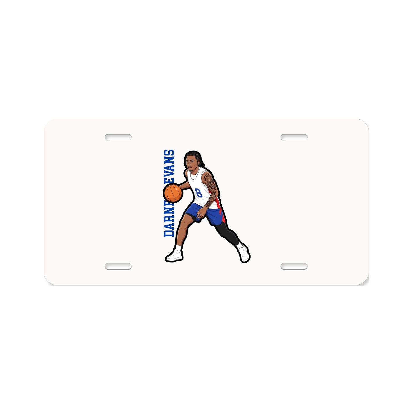 License Plate — Name Vertical in Classic