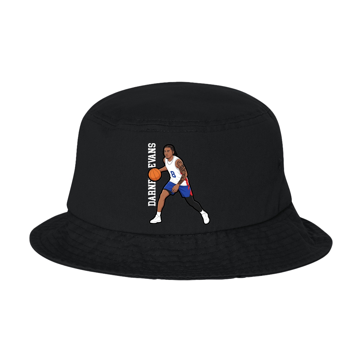 Bucket Cap — Name Vertical in Black
