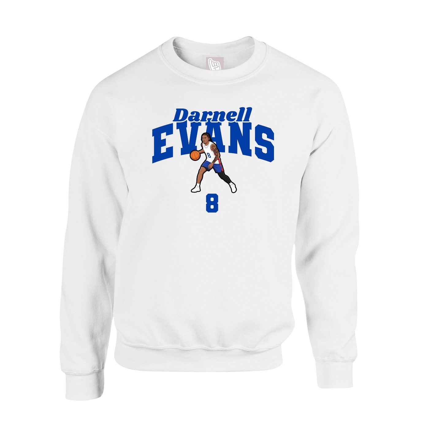 Fleece Crew — Signature Arch in White