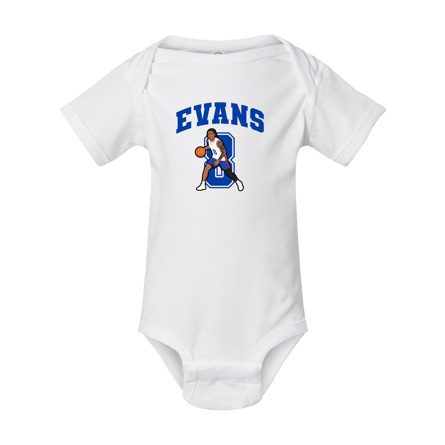 Baby Onesie — Number in White