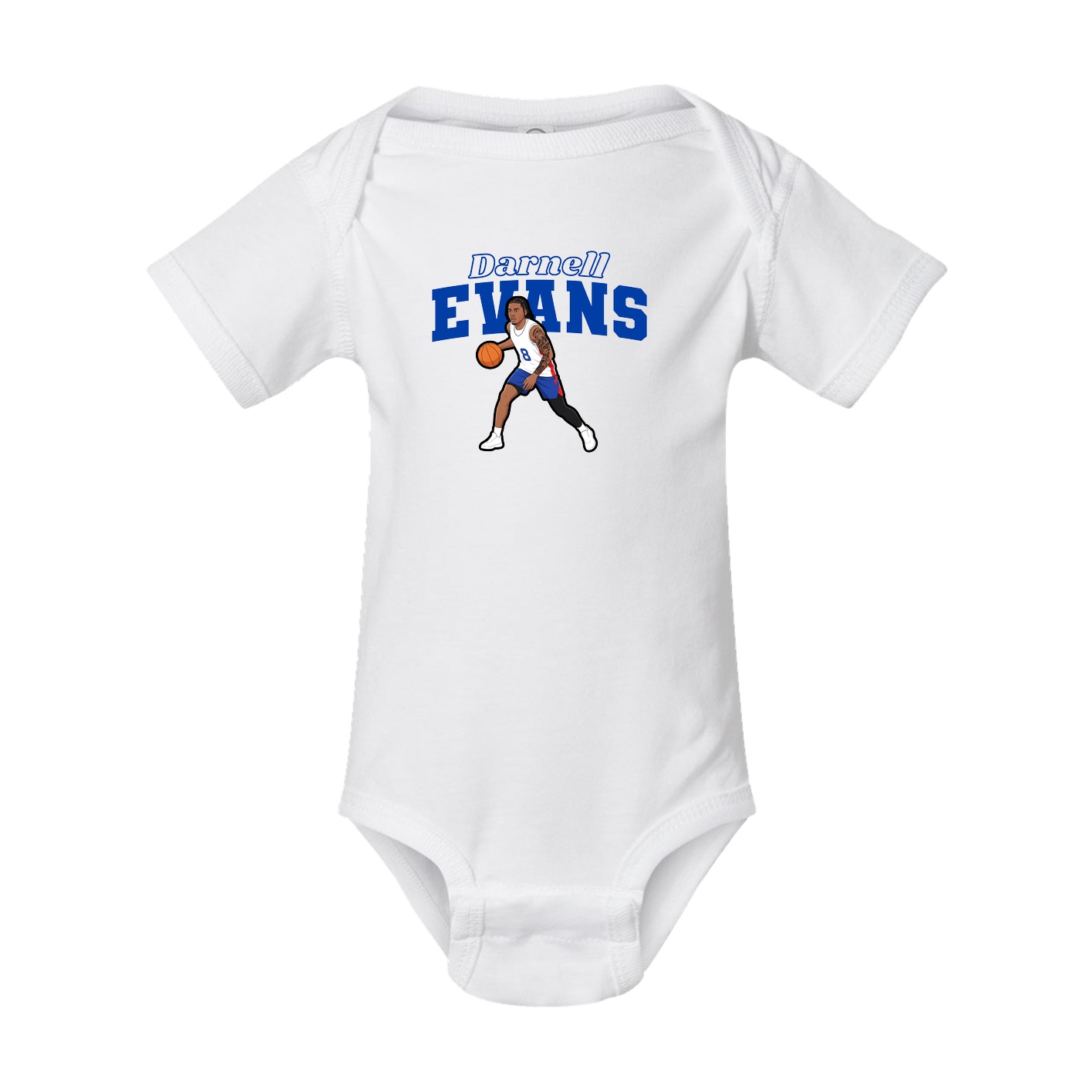 Baby Onesie — Name Arch in White