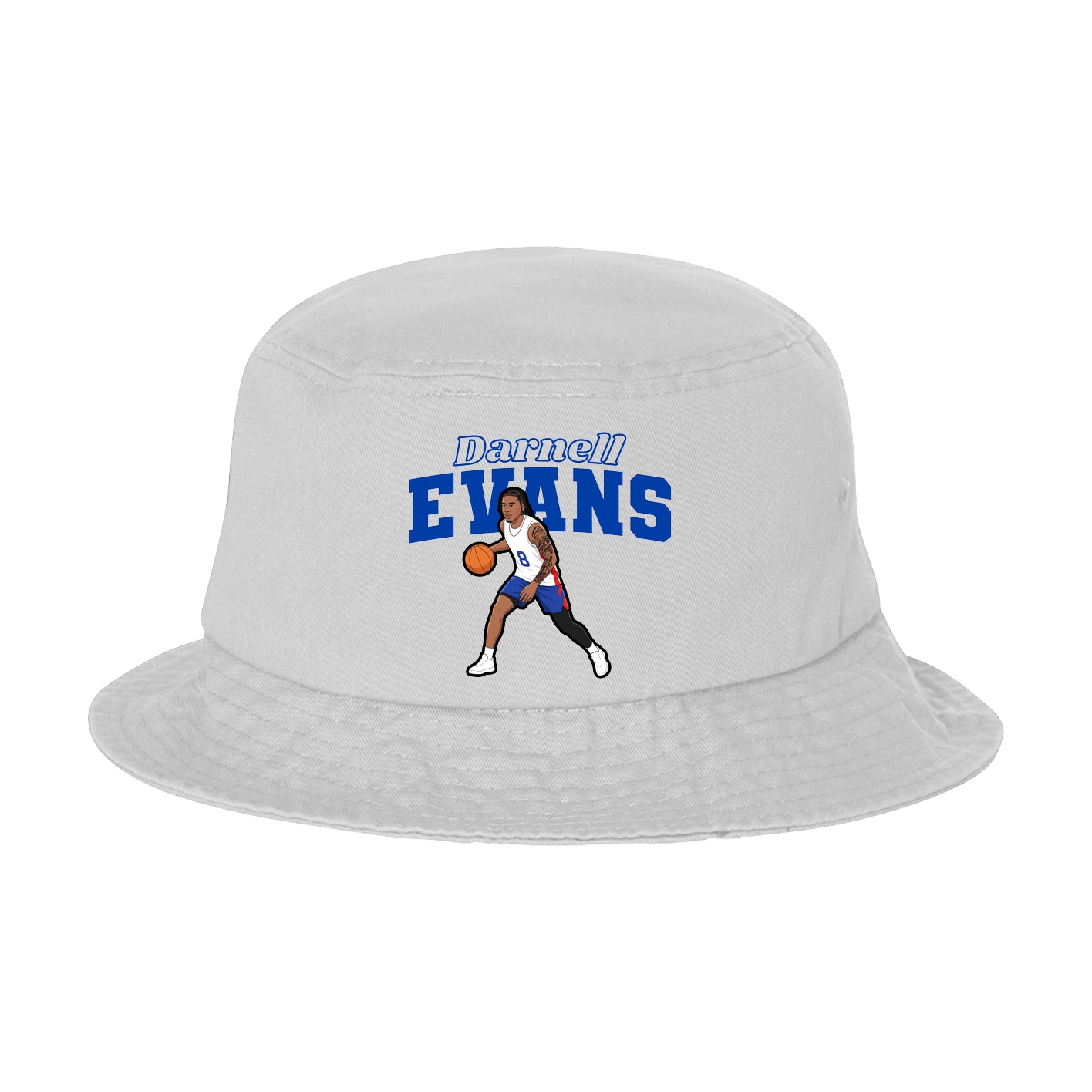 Bucket Cap — Name Arch in White