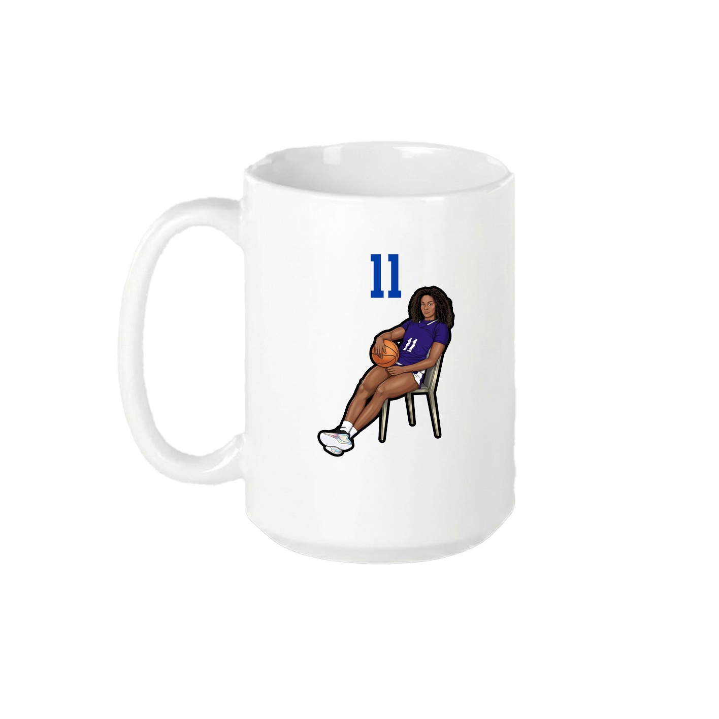 15oz Coffee Mug — Number Top in White