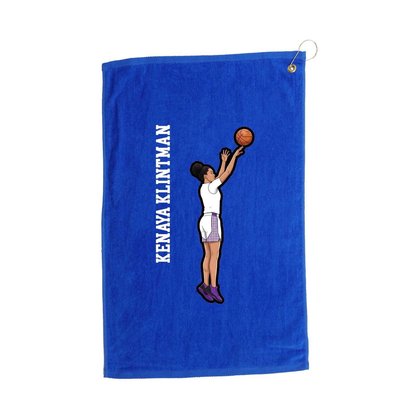 Golf Towel — Name Vertical in Royal
