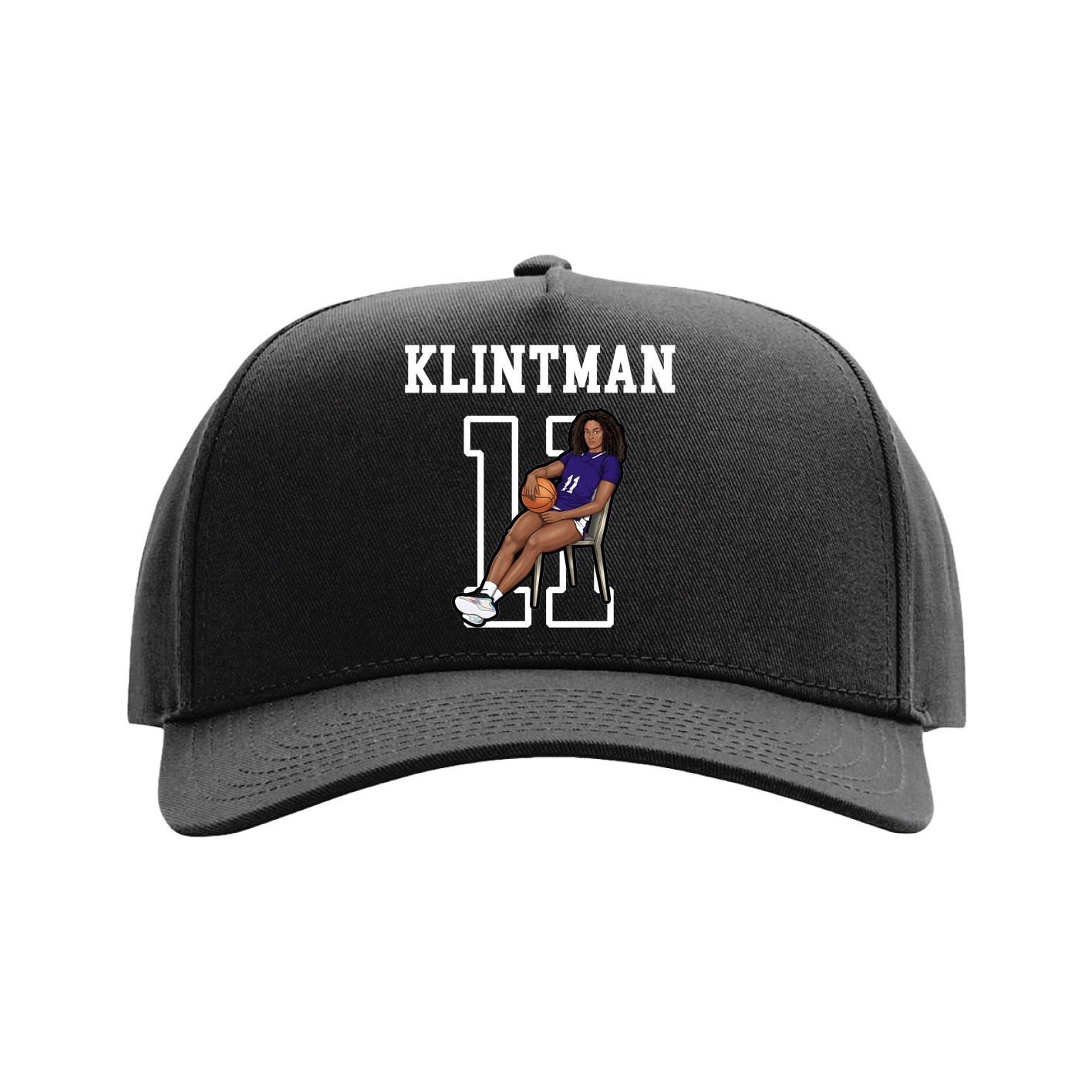 Full Fabric Five-Panel Champ Cap — Shirsey in Black