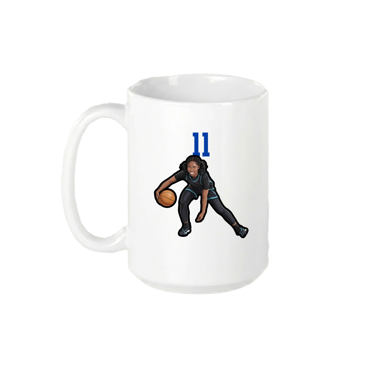 15oz Coffee Mug — Number Top in White