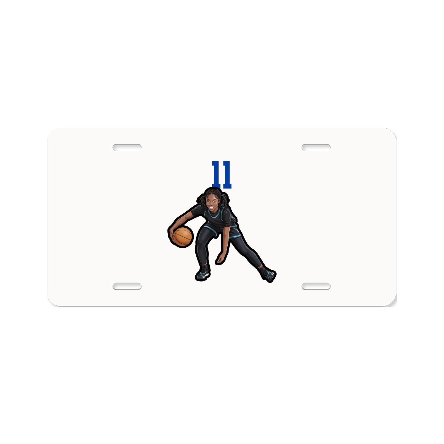 License Plate — Number Top in Classic