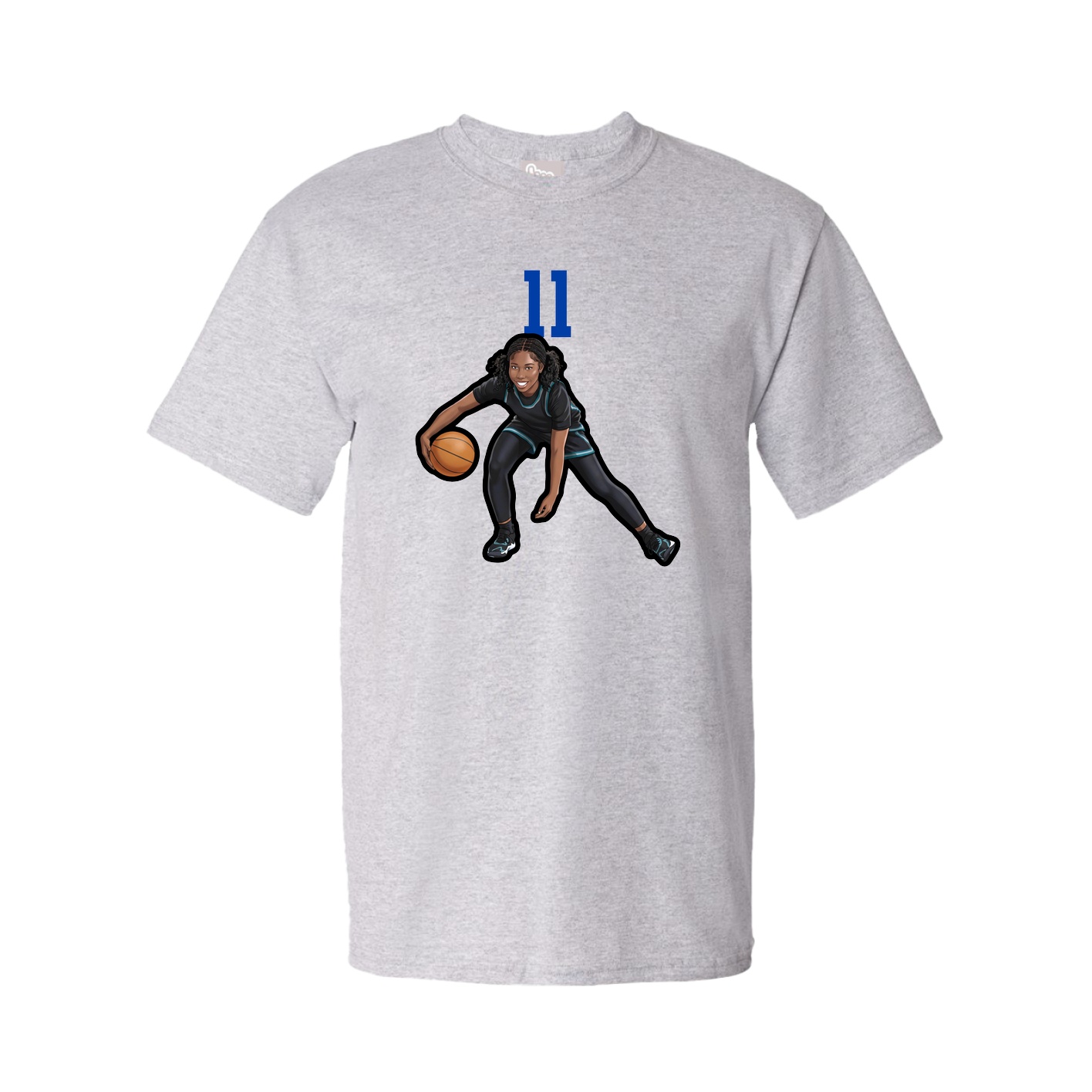 Youth Tee — Number Top in Grey