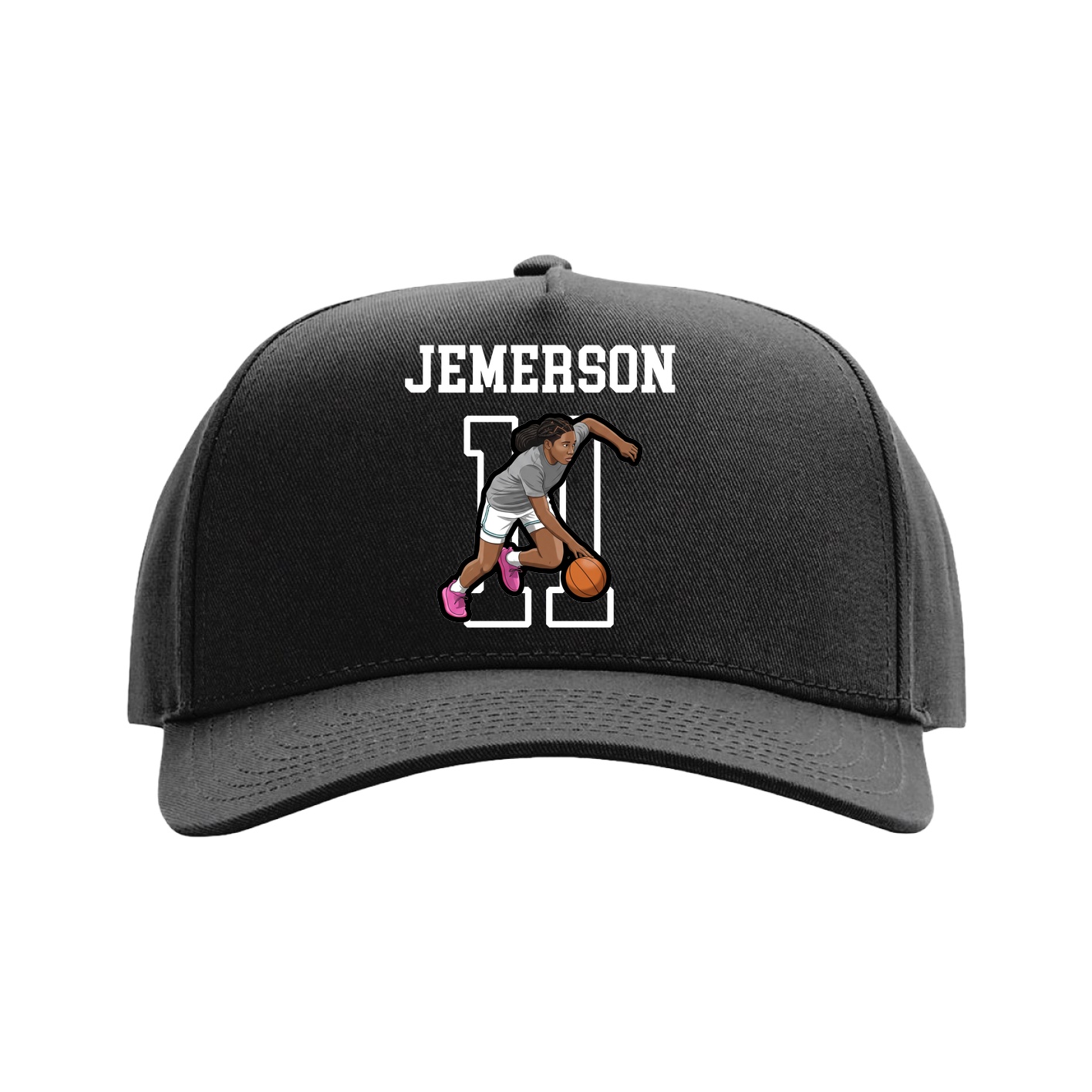 Full Fabric Five-Panel Champ Cap — Shirsey in Black