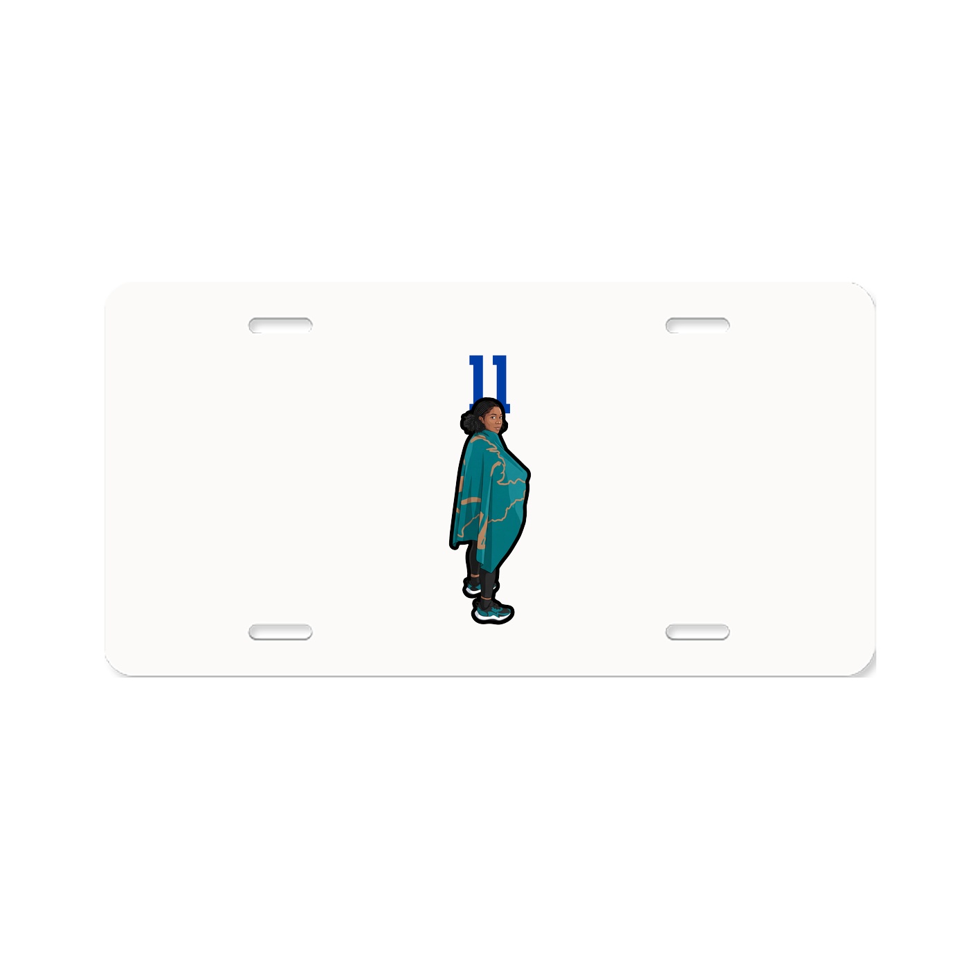 License Plate — Number Top in Classic