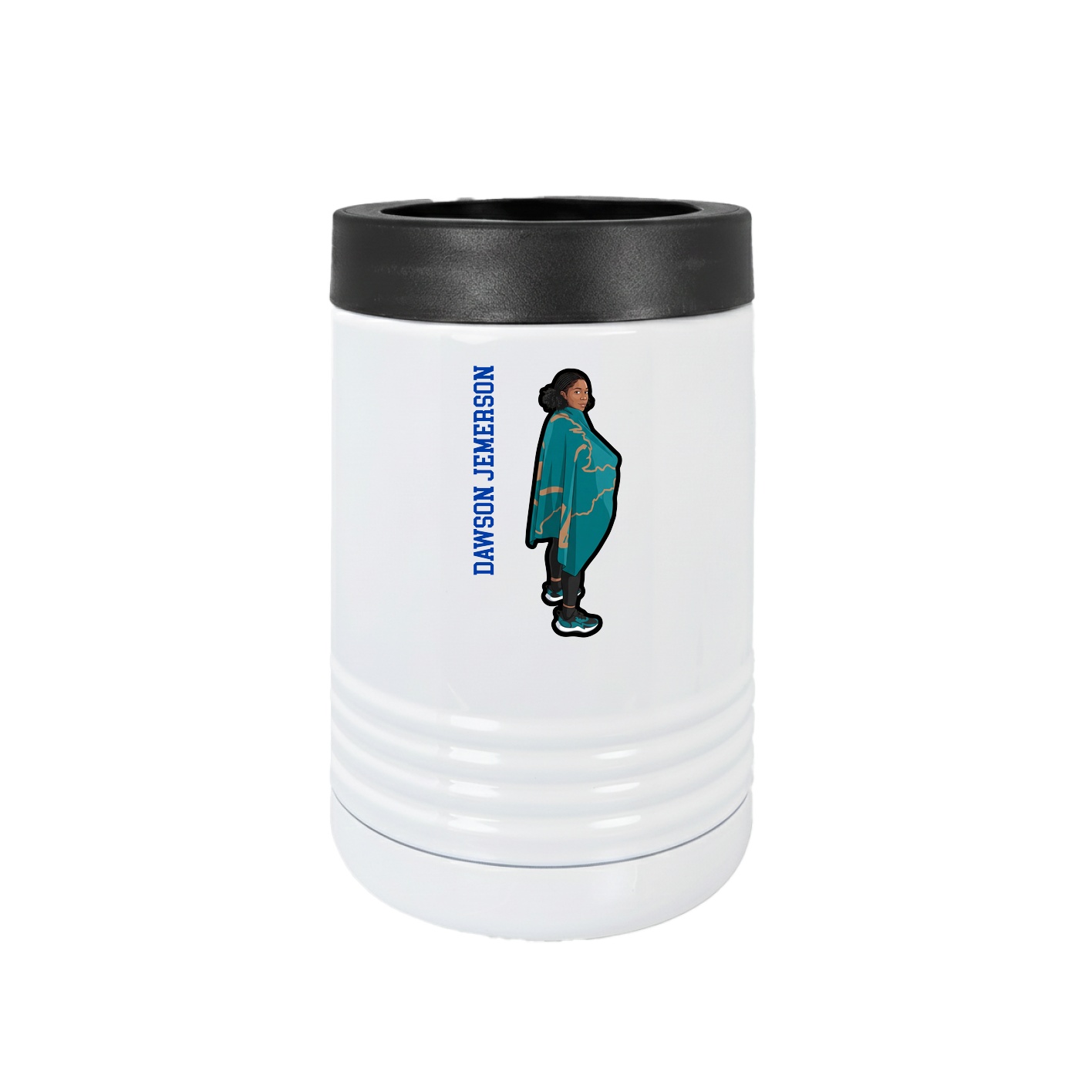 Beverage Holder — Name Vertical in White
