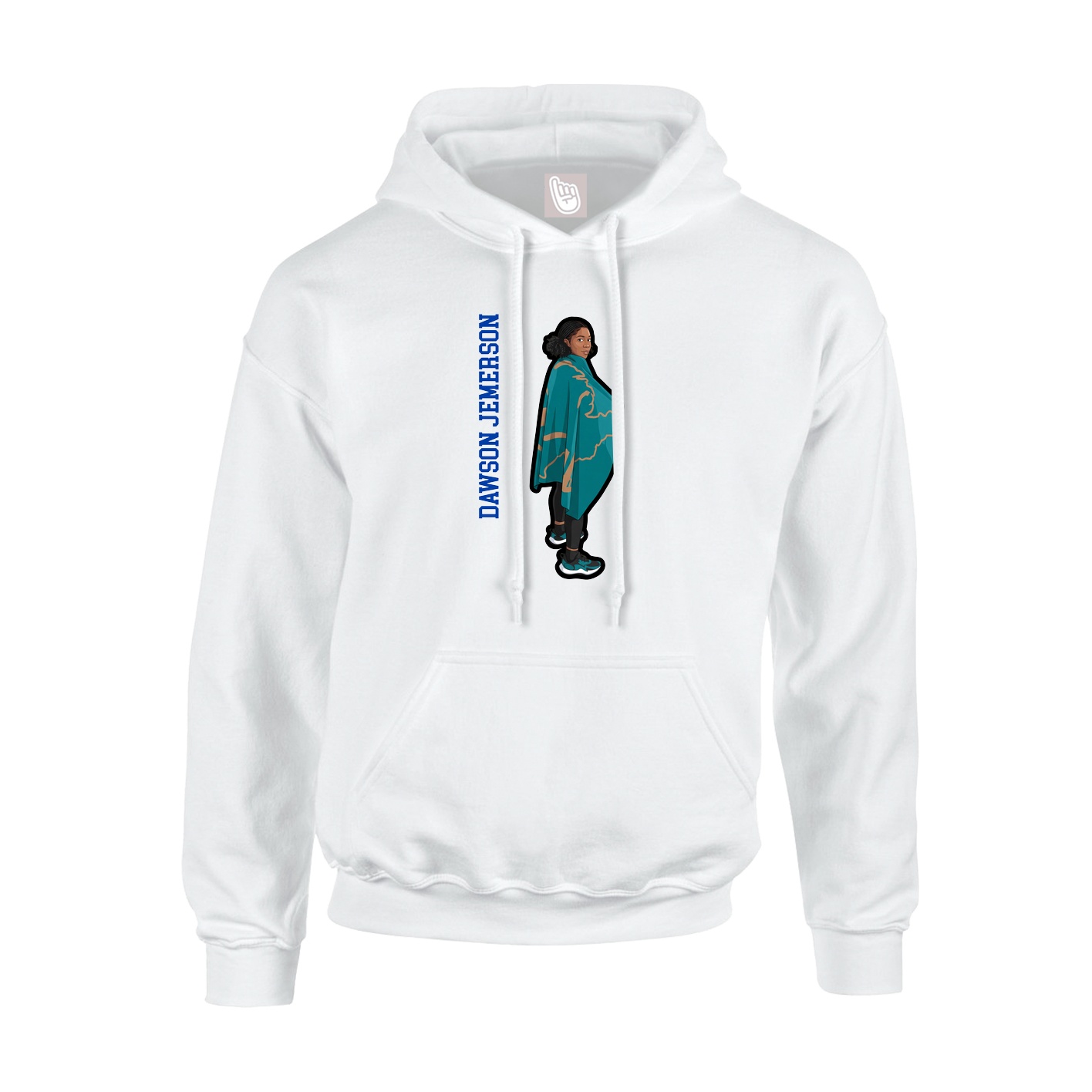 Hoodie — Name Vertical in White