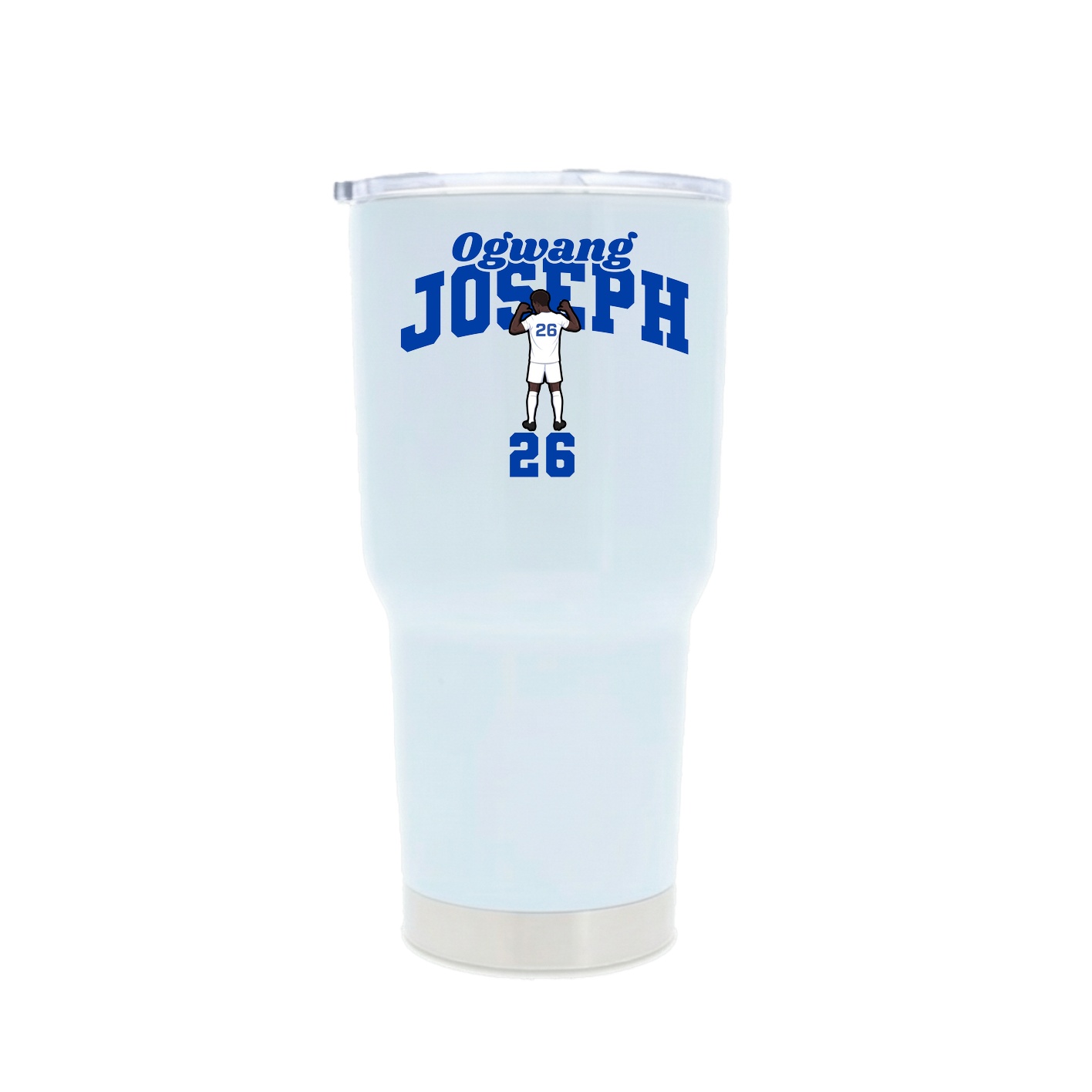 30oz Stainless Steel Tumbler — Signature Arch in White