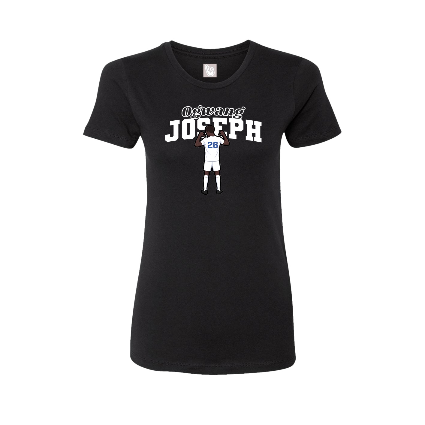 Fitted Women's Tee — Name Arch in Black