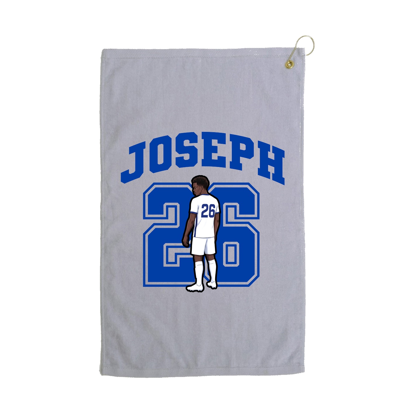 Golf Towel — Number in Grey