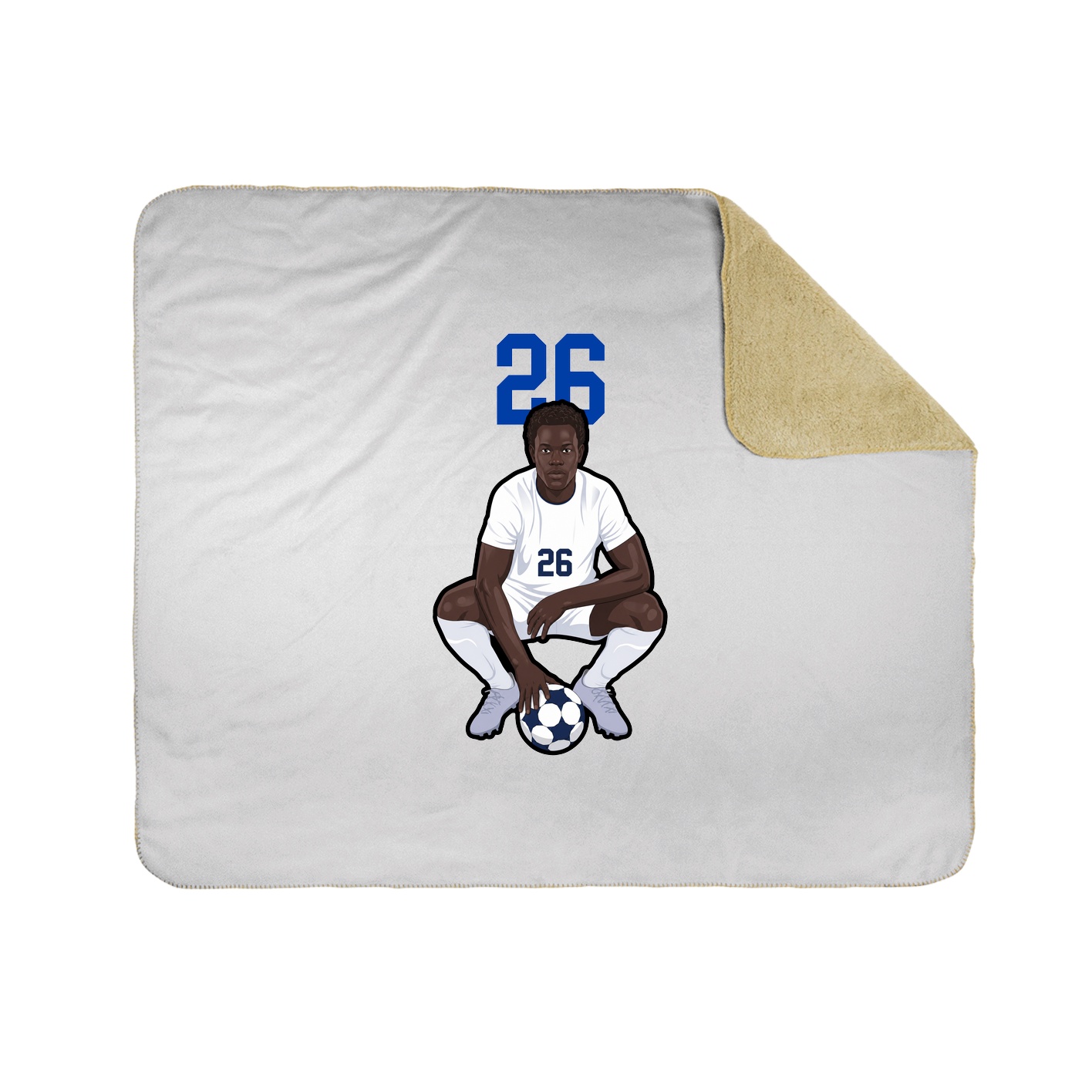 Throw Blanket — Number Top in White