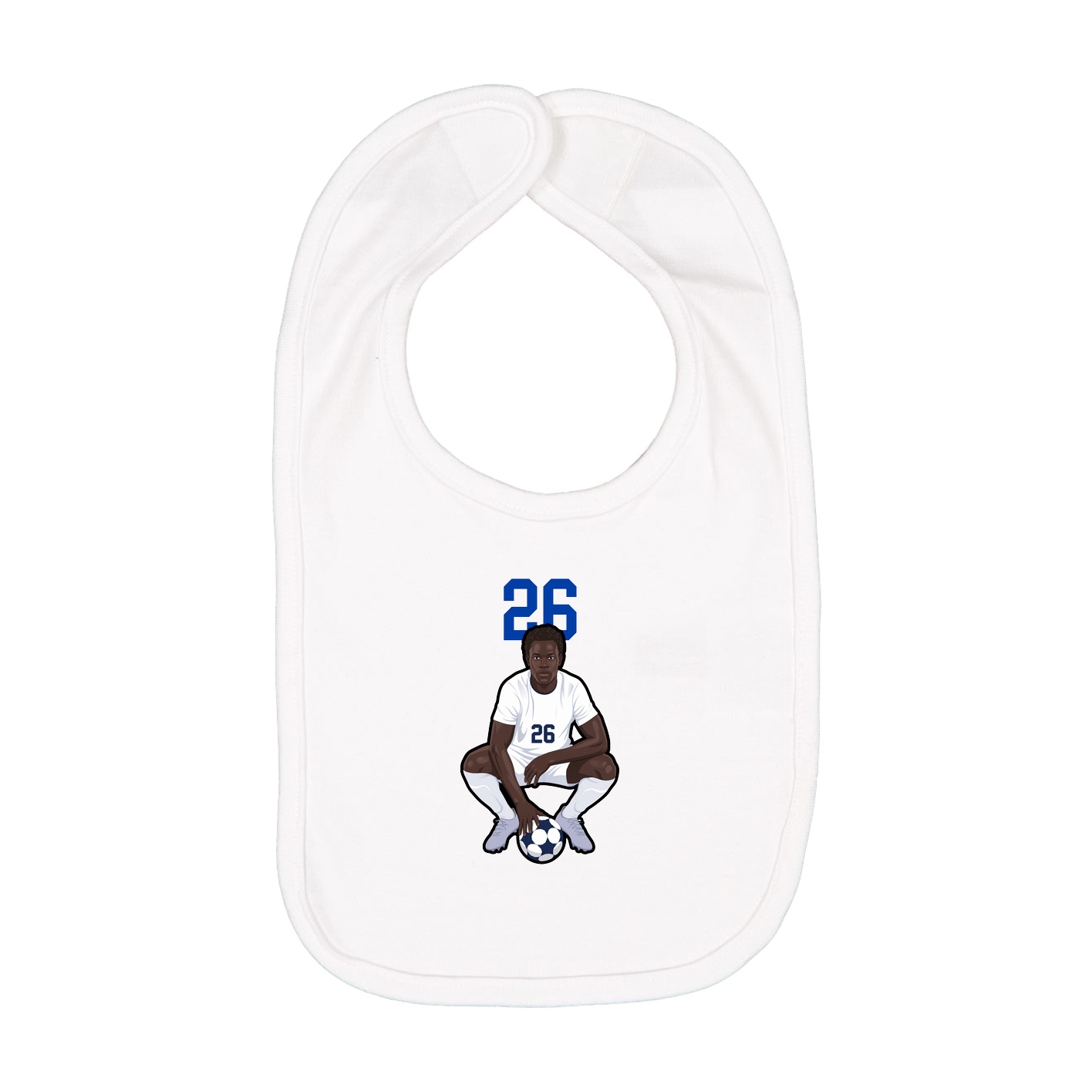 Infant Bib — Number Top in White