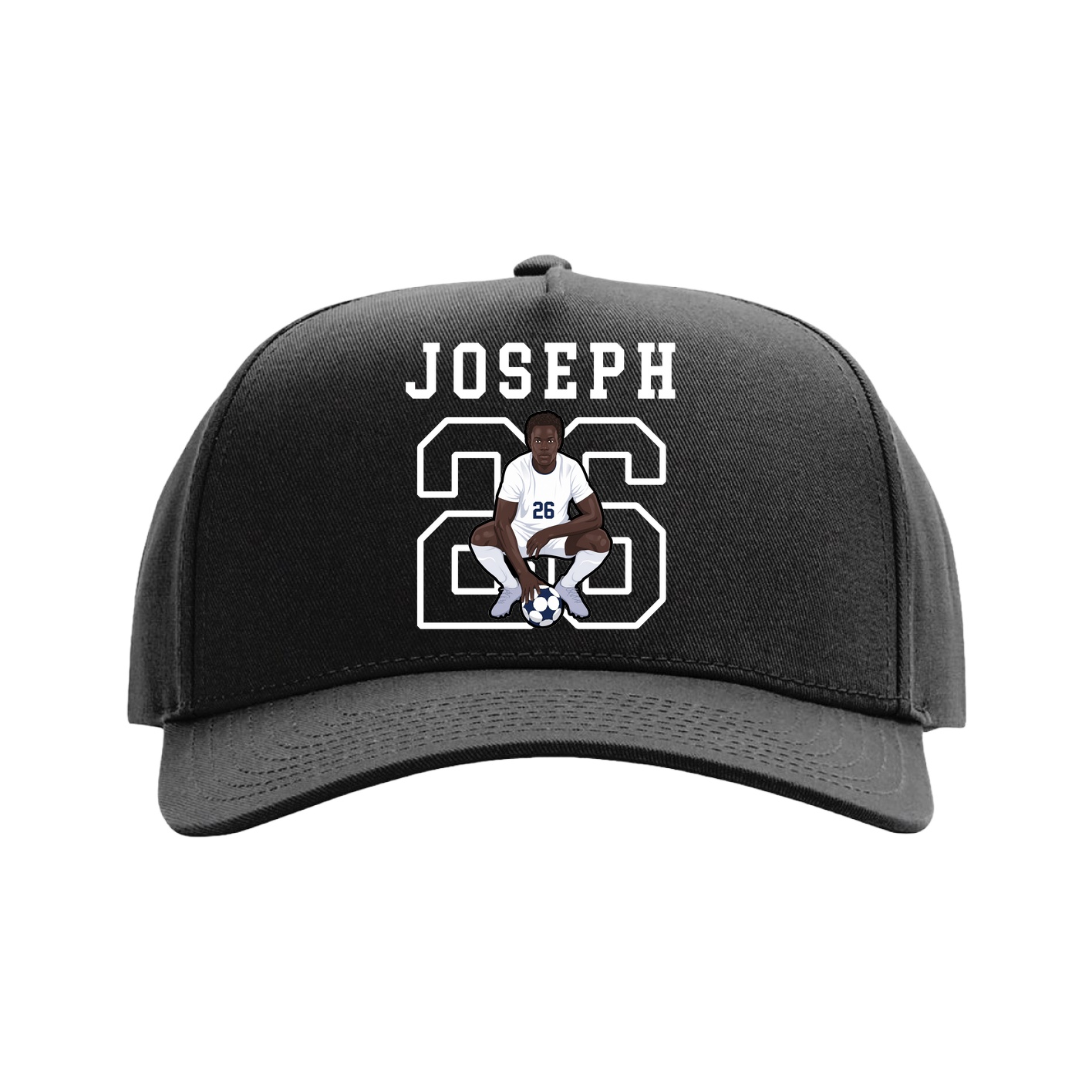 Full Fabric Five-Panel Champ Cap — Shirsey in Black