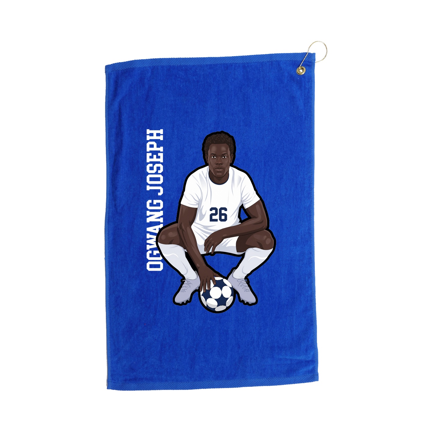 Golf Towel — Name Vertical in Royal