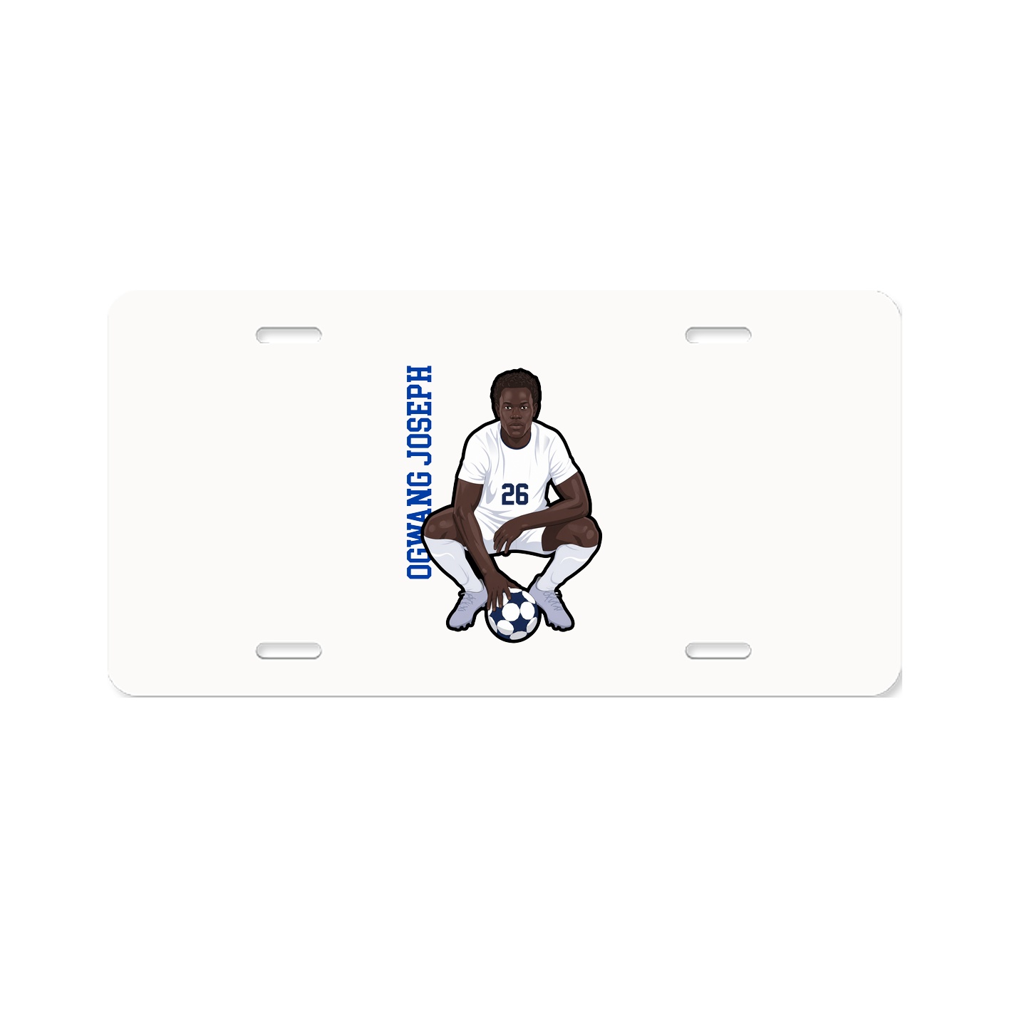 License Plate — Name Vertical in Classic