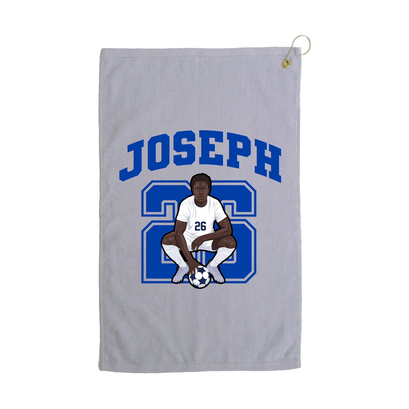 Golf Towel — Number in Grey