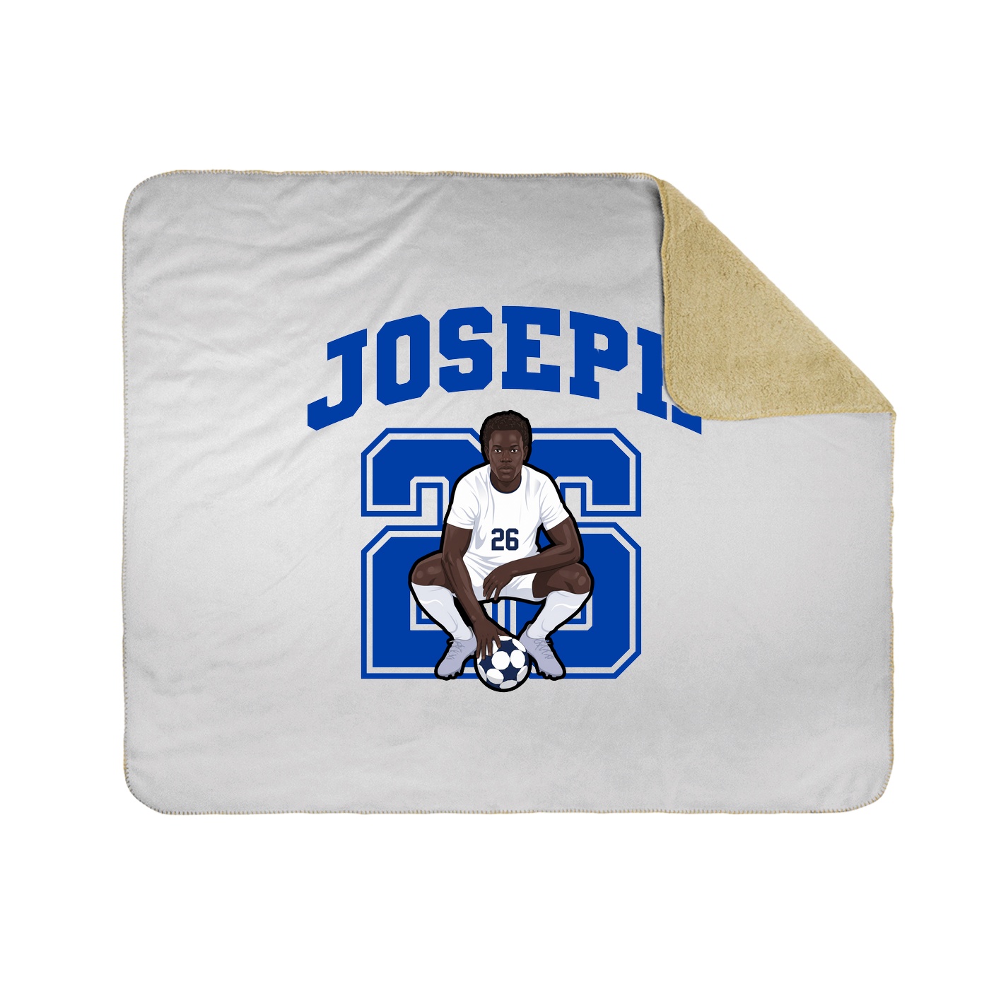 Throw Blanket — Number in White