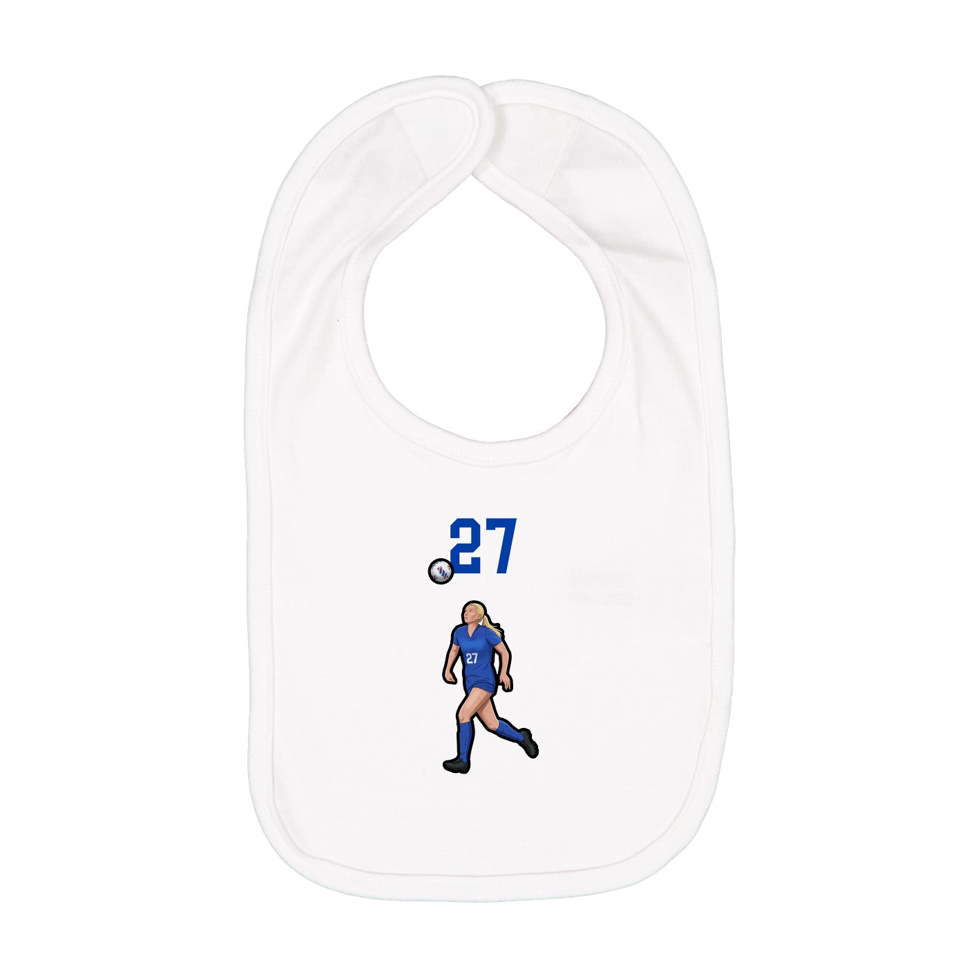 Infant Bib — Number Top in White