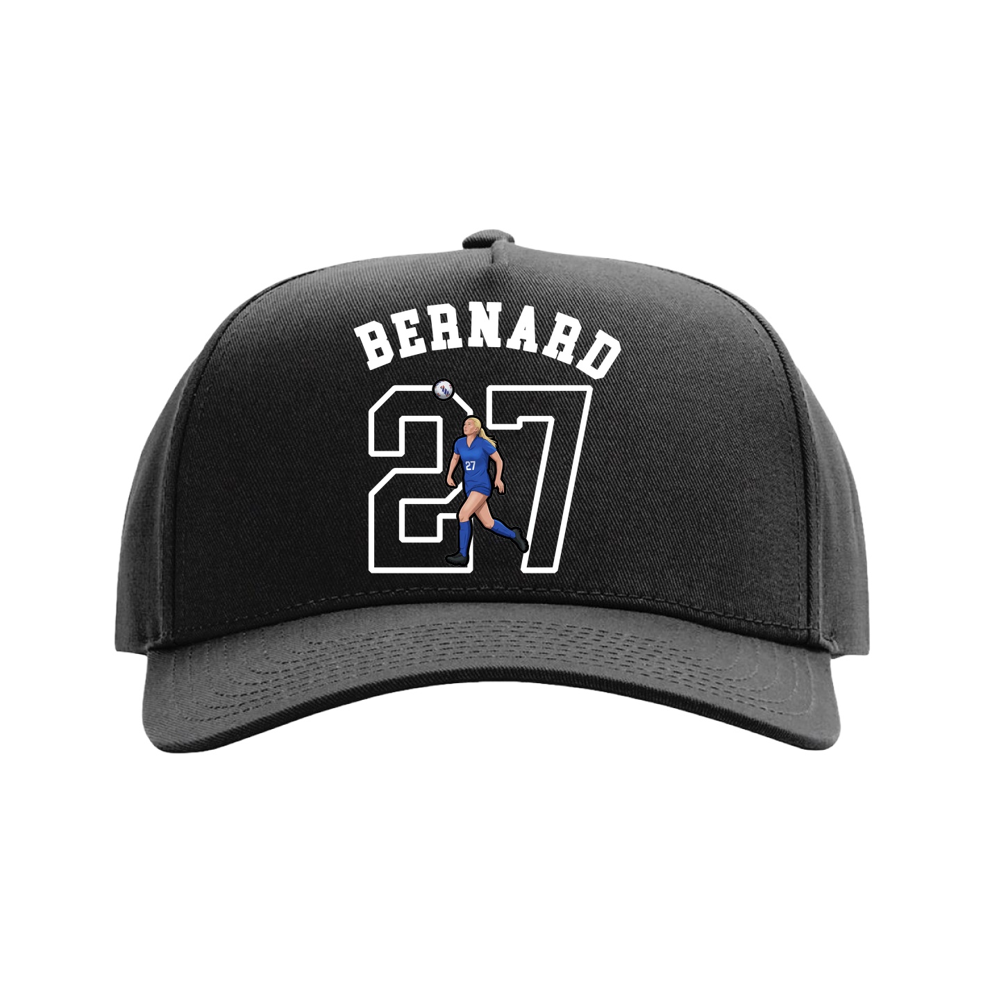 Full Fabric Five-Panel Champ Cap — Shirsey Arch in Black